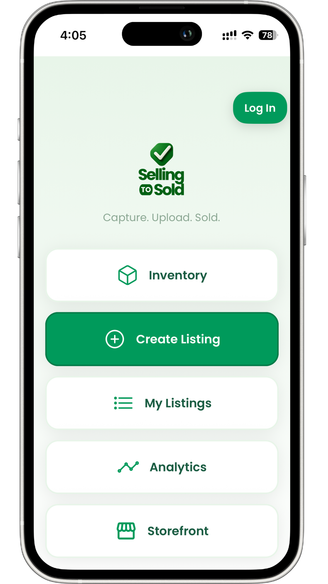Selling to Sold Mobile App